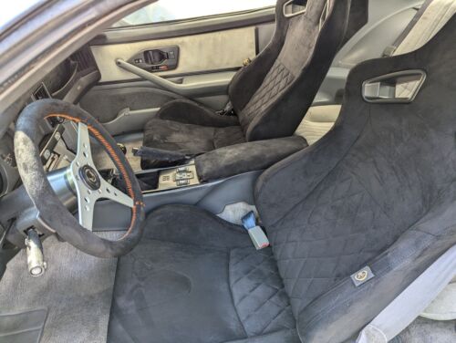 Pair BB6 RS Diamond Stitch Suede Fabric Seats + Universal Runners
