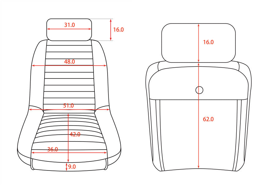 Pair BB1 Clubsport Suede Quilted Diamond Stitch Classic Bucket Seats with Headrests + Universal Runners