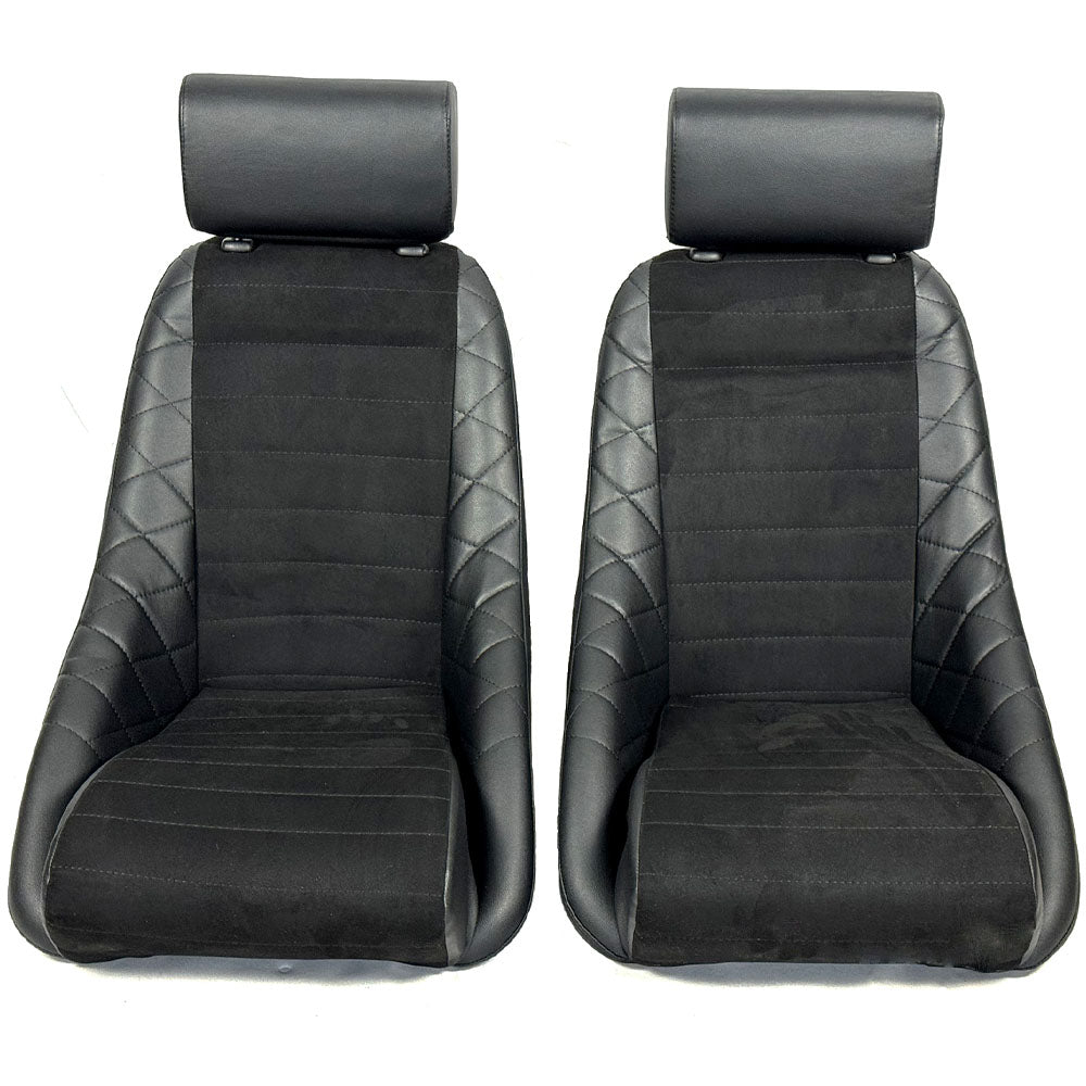Pair BB1 GT Classic Bucket Seats with Headrests & Runners
