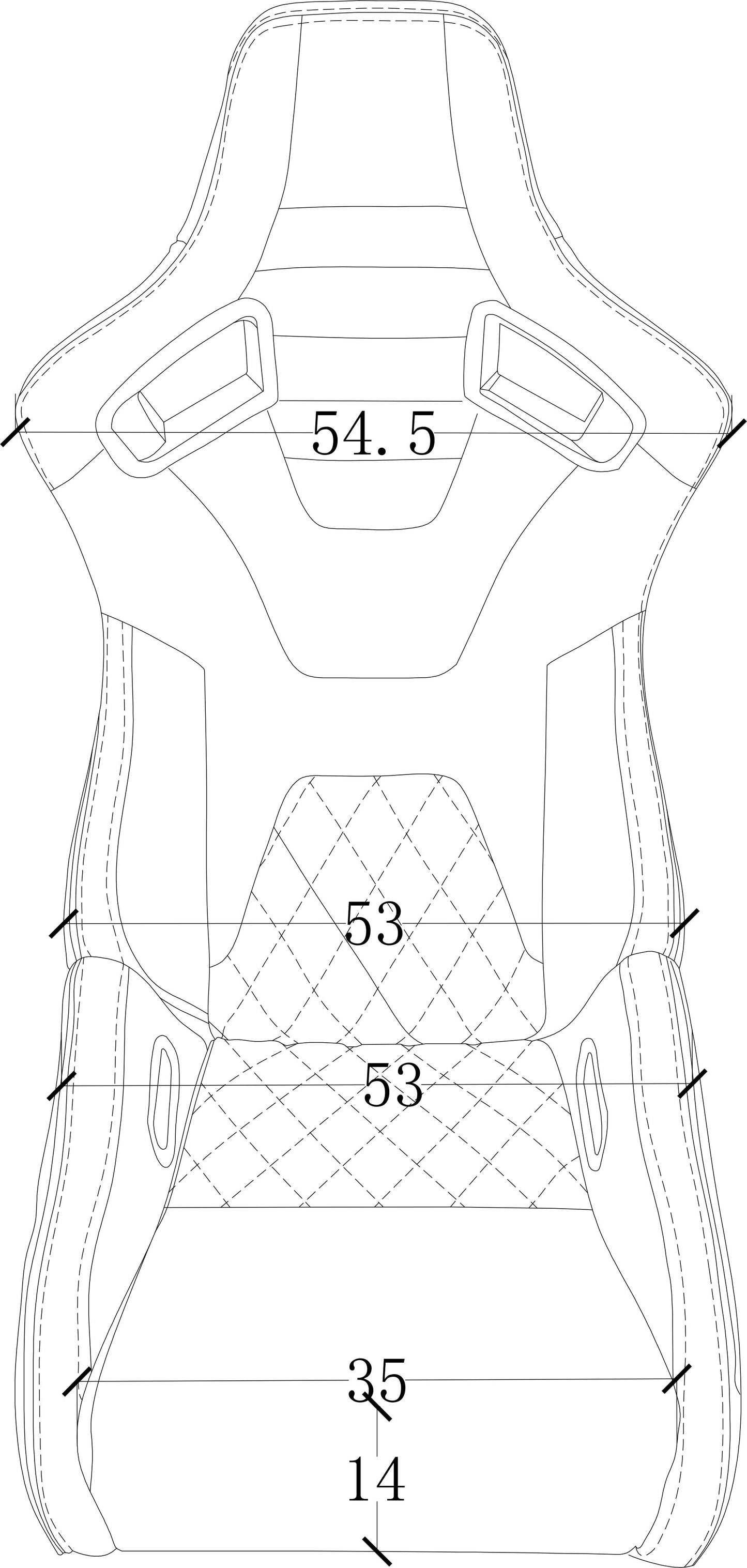 Pair BB6 GT Quilted Diamond Stitched Reclining Bucket Seats