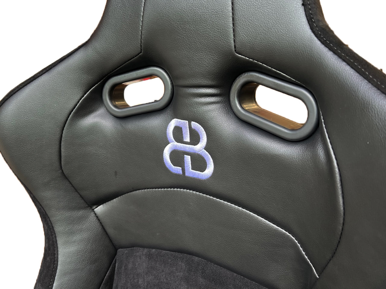 Pair BB8 Reclining Bucket Sports Racing Seats + Runners