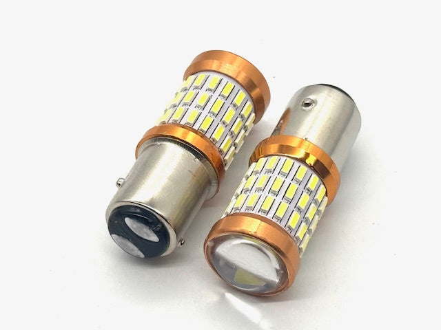 Pair Stop/Tail LED Bulbs Dual Contact Offset Pins