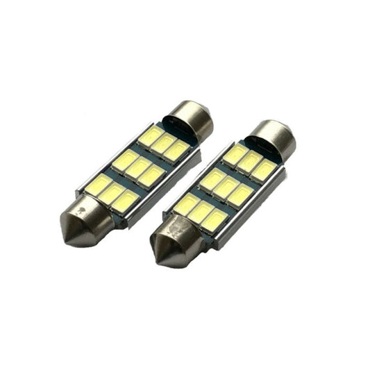 Pair Festoon LED Bulbs 42mm / 43mm Canbus Compatible