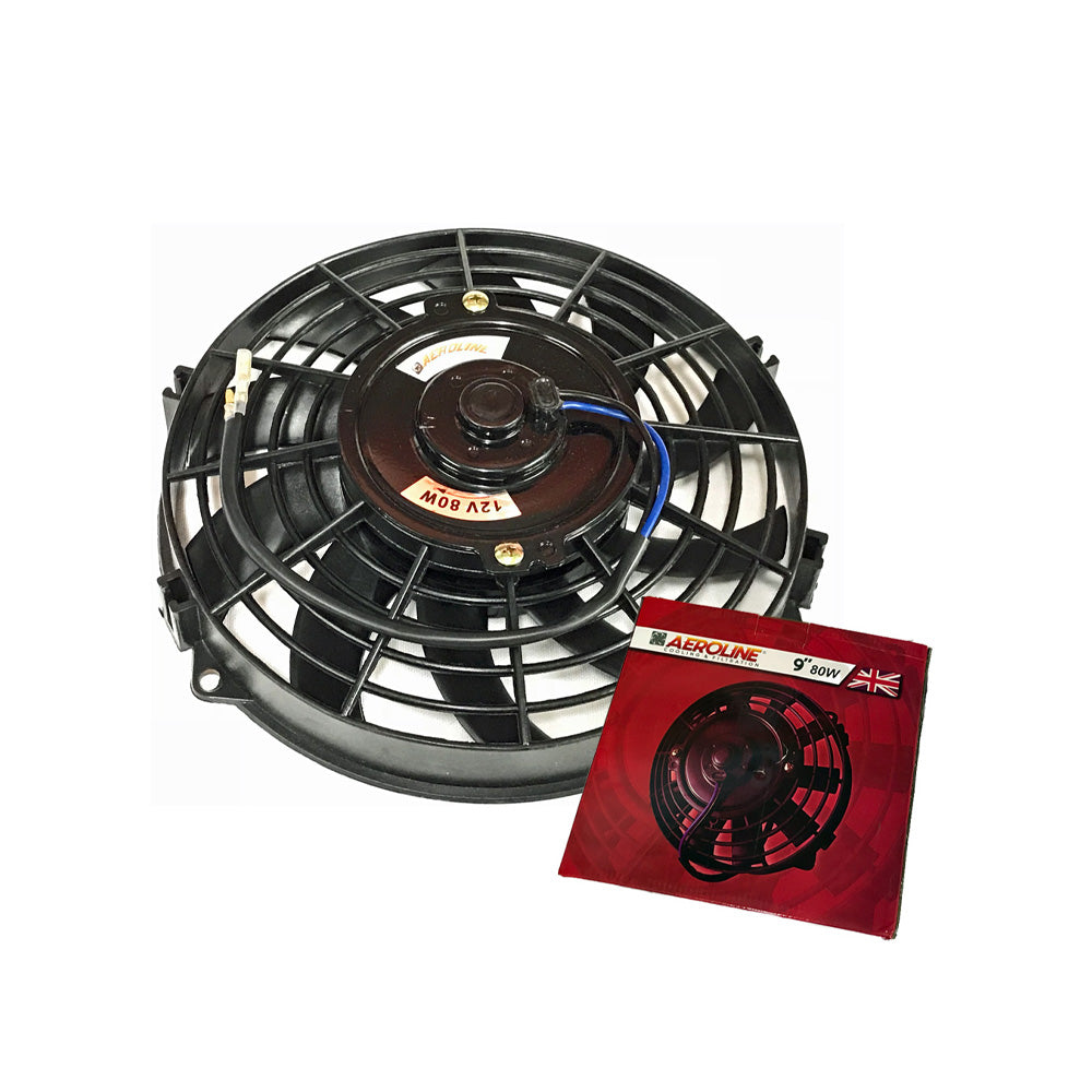 9" 80w Aeroline Slimline 12v Radiator Cooling Fan