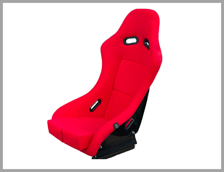 BB5 Slim Lightweight Fibreglass Fixed Bucket Seat + Sidemounts & Runners