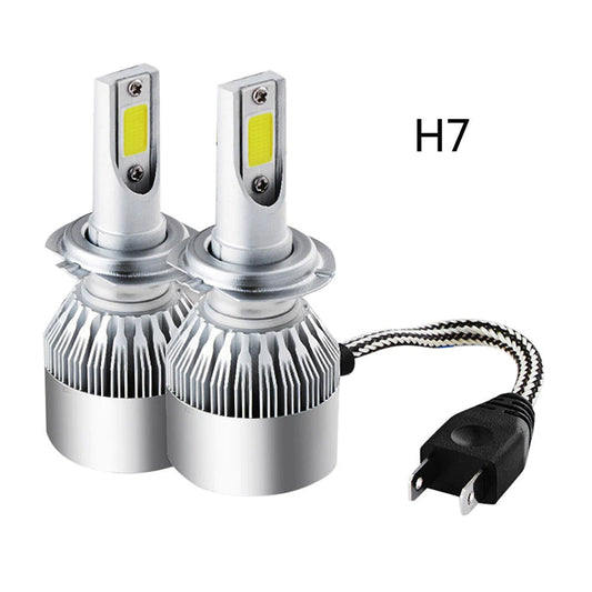 Pair H7 LED Conversion Headlight Bulbs 6000k