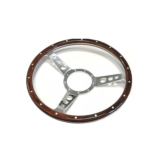 13"Astrali Semi Dish Woodrim Steering Wheel