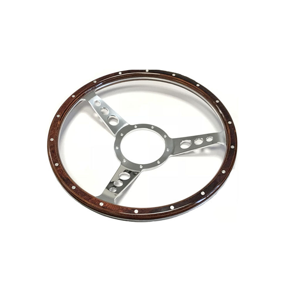 14" Astrali Semi Dished Woodrim Steering Wheel