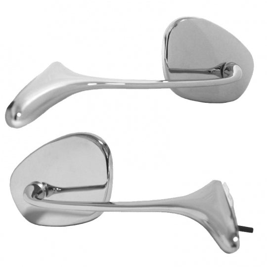 Pair Swan Neck Albert Chrome Mirrors Fits VW Beetle Bug T1 upto 1966