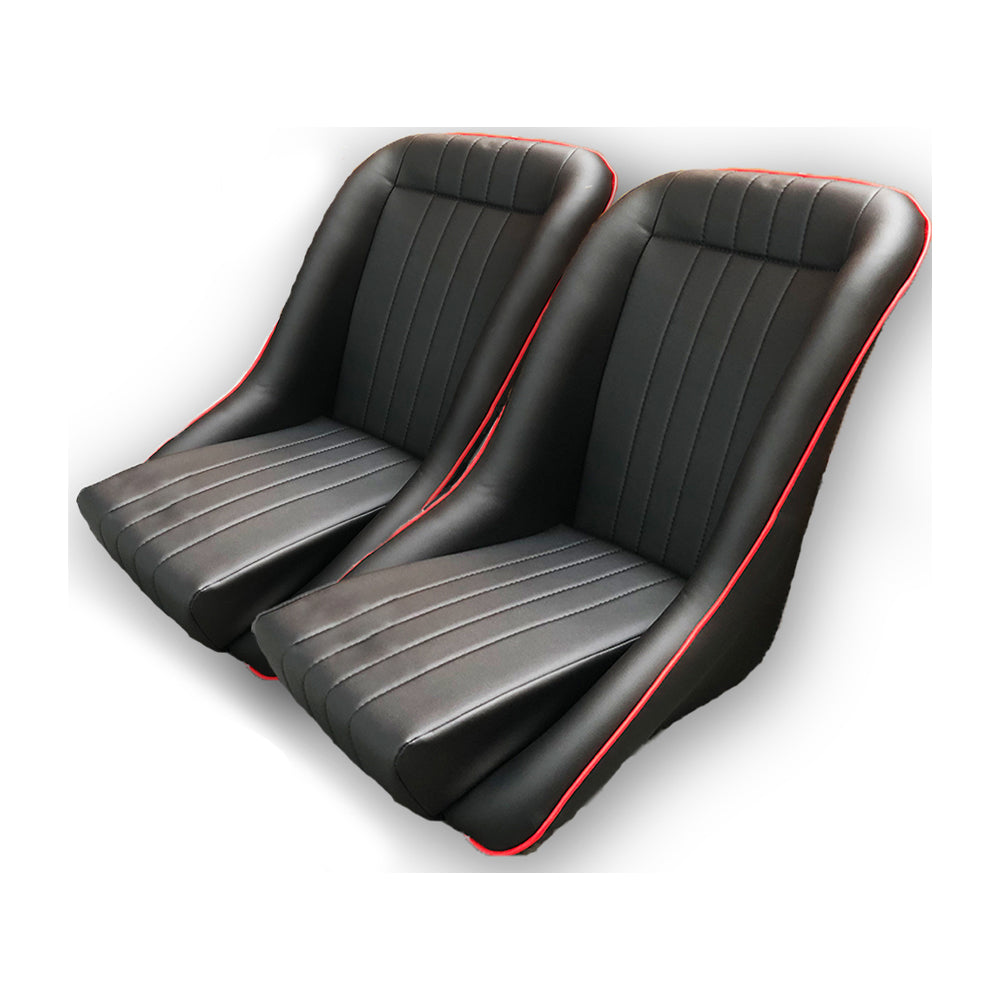 Pair BB1 Classic Clubman Low Back Bucket Seats + Runners