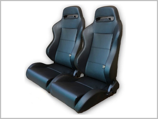 Pair BB3 Reclining Bucket Sports Seats + Runners