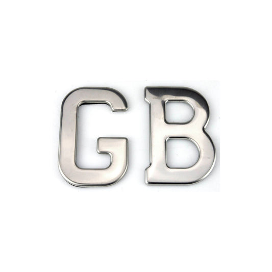 GB Letter Badge Stainless Steel Self Adhesive