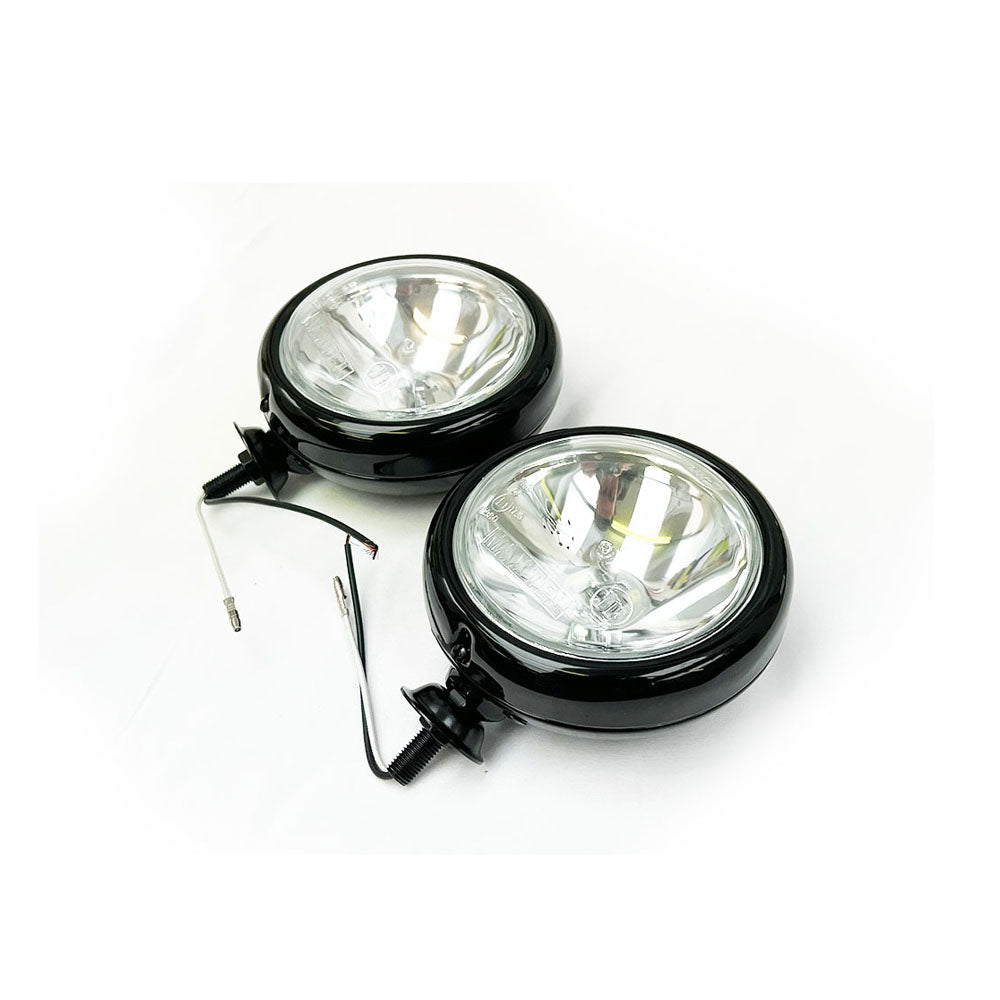 Pair BMW Mini Style 5" Halogen Spot Lamps Black Universal