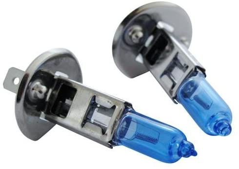 Pair H1 Xenon Look Halogen Bulbs Super White 6000k x2