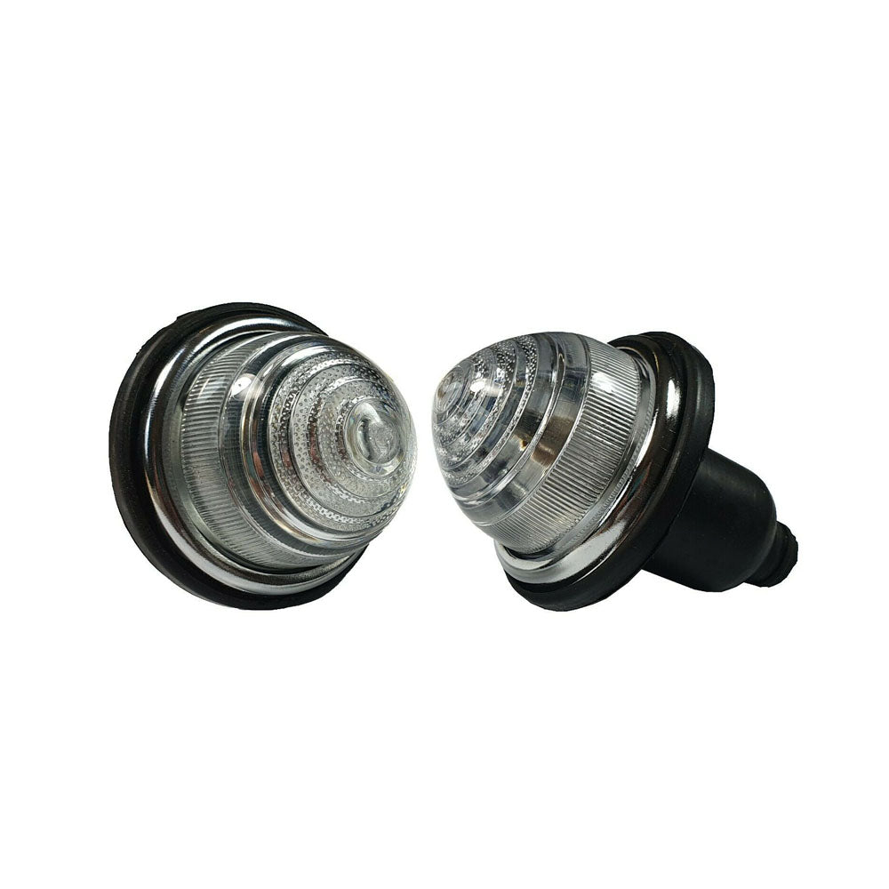 Pair Lucas Type Clear Tail Lamps Inc Bulbs