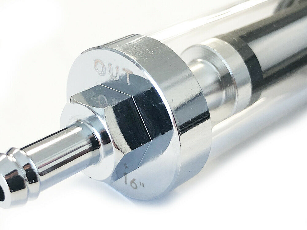 Aeroline Glass & Chrome Inline Fuel Petrol Filter