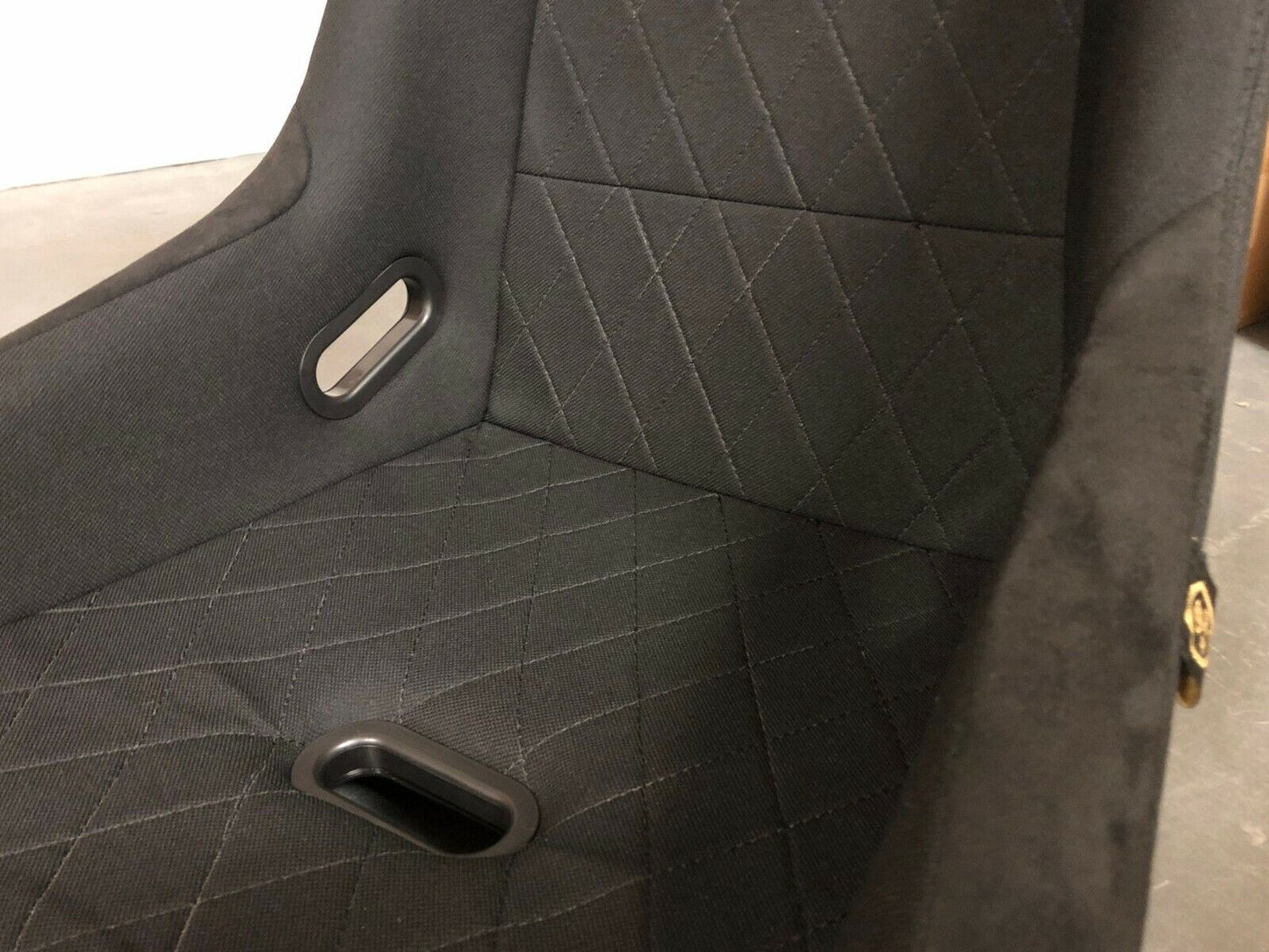 BB5 Wide XL Diamond Stitched Fixed Fibreglass Bucket Seat