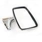 Pair Classic Flat Stainless Steel Door Mirrors + Fittings
