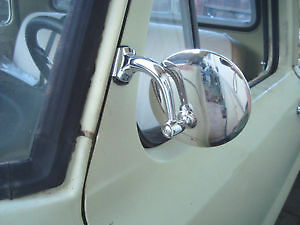 4" Clip On Peep Mirror Stainless Steel Fits Door Edge