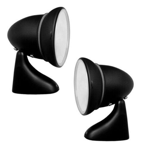 Pair Fully Adjustable Bullet Door Mirrors Tex Fitment BLACK