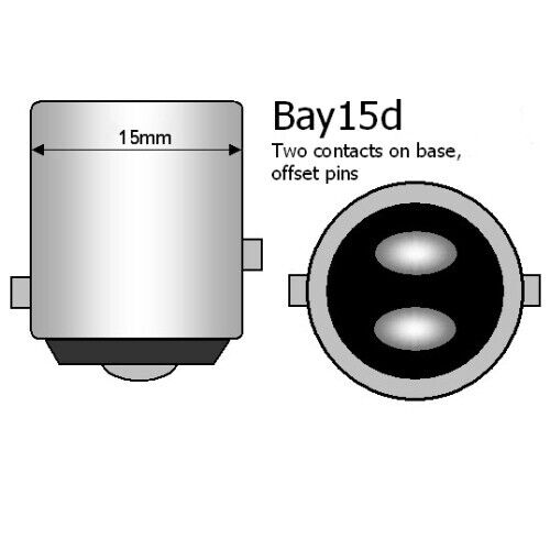 Pair Stop/Tail LED Bulbs Dual Contact Offset Pins CANBUS