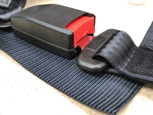4 Point Seat Belt Harness Clip On Eye Bolt Fitting Black