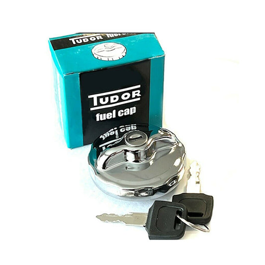 Tudor Locking Chrome Stainless Steel Fuel Cap MG, Mini, Jaguar, Ford + others