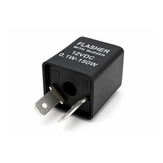 2 Pin Fully Electronic Flasher / Hazard Relay with Audible Beep