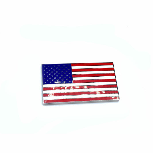 USA Flag Enamel Badge Classic Cars Self Adhesive