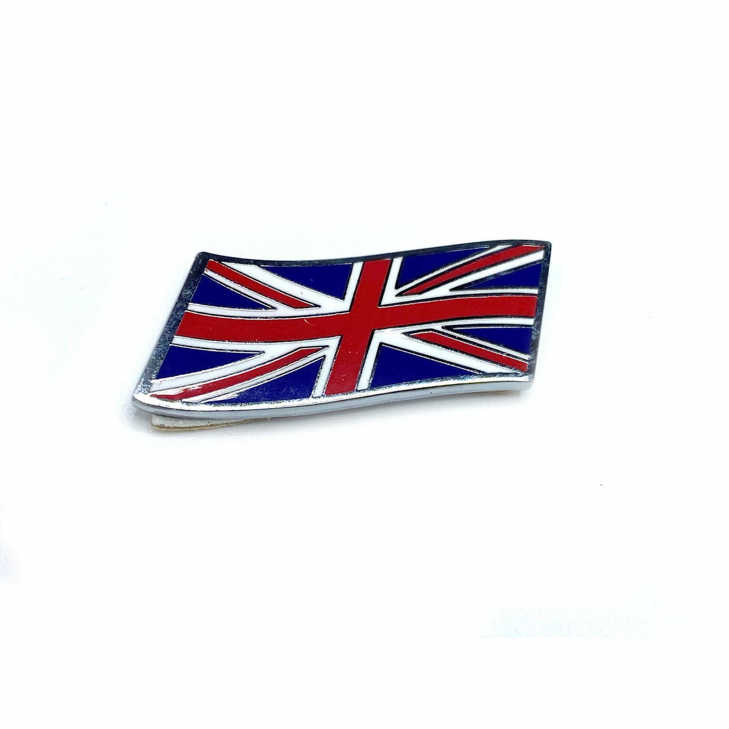 Small Wavy Union Jack Enamel Badge Self Adhesive