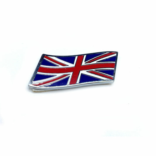 Small Wavy Union Jack Enamel Badge Self Adhesive