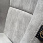BB5 Grey Suede Alcantara Lightweight Fibreglass Fixed Bucket Seat Silver Glitter Back Large
