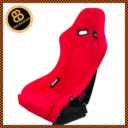 BB5 Large Lightweight Fibreglass Fixed Bucket Seat + Sidemounts & Runners