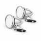 Pair Classic Chrome Bullet Wing Torpedo Mirrors