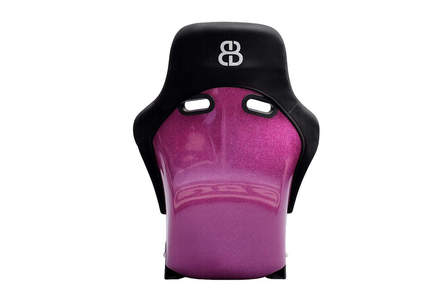 BB5 Large Lightweight Fibreglass Fixed Bucket Seat Purple Glitter Backed Suede Alcantara Fabric