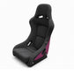 BB5 Large Lightweight Fibreglass Fixed Bucket Seat Purple Glitter Backed Suede Alcantara Fabric