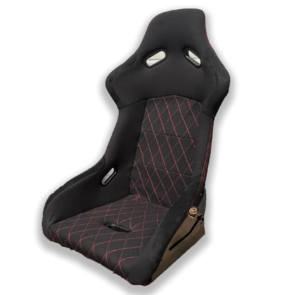 BB5 Wide XL Diamond Stitched Fixed Fibreglass Bucket Seat