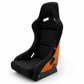 BB5 Large Lightweight Fibreglass Fixed Bucket Seat Orange Glitter Backed Suede Alcantara Fabric