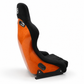 BB5 Large Lightweight Fibreglass Fixed Bucket Seat Orange Glitter Backed Suede Alcantara Fabric
