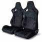 Pair BB6 RS Diamond Stitch Suede Fabric Seats + Universal Runners