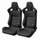 Pair BB6 Reclining Tilting Bucket Sports Seats + Runners