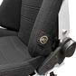 Pair JDM Style BB7 Fibreglass Fabric Reclining Bucket Sports Seats + Runners