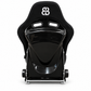 Pair JDM Style BB7 Fibreglass Fabric Reclining Bucket Sports Seats + Runners