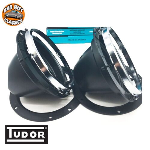 Pair 7" Plastic Headlamp Bucket Bowl Kit Tudor