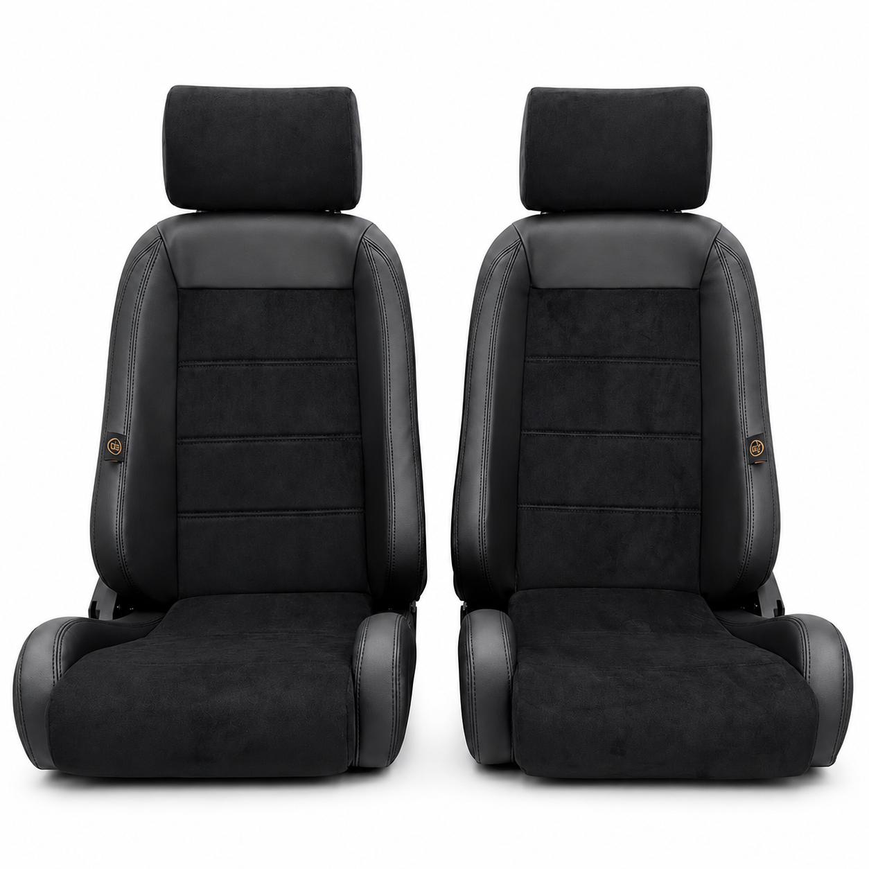 Pair BB Sportsman Classic Reclining Bucket Sports Seats with Headrests