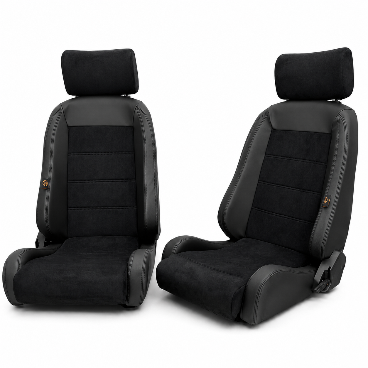 Pair BB Sportsman Classic Reclining Bucket Sports Seats with Headrests