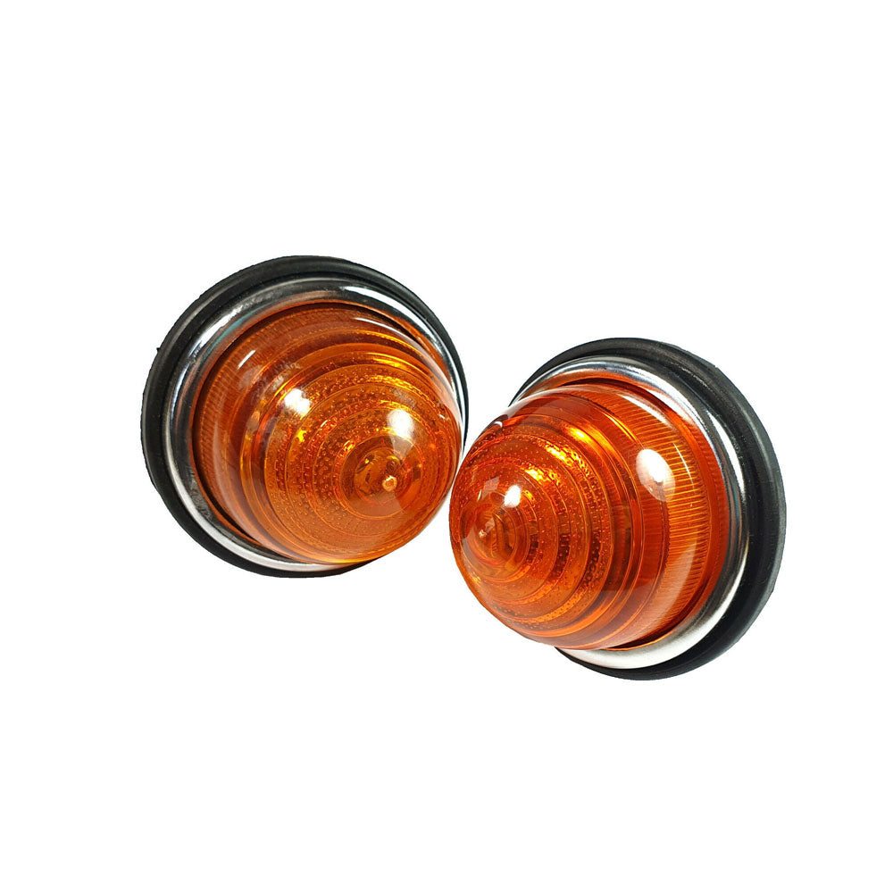 Pair Lucas Type Tail Indicator Lamps Amber Inc Bulbs