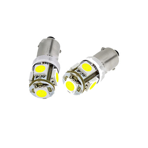 Pair LED BA9S Sidelight Bulbs Cool White