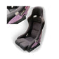 BB5 Large Lightweight Fibreglass Fixed Bucket Seat Purple Glitter Backed Suede Alcantara Fabric