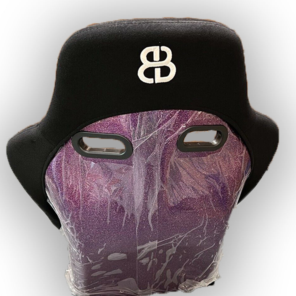 Bb5 Sticker BB5 Large Lightweight Fibreglass Fixed Bucket Seat Purple Glitter Back ...